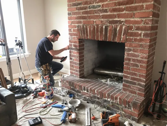 Kissimmee Chimney Sweep specialist finalizing chimney liner service in Kissimmee, FL