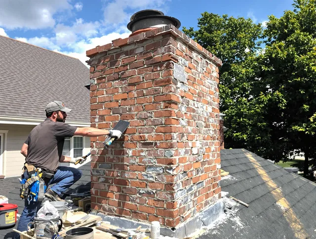 Completed chimney rebuild by Kissimmee Chimney Sweep in Kissimmee, FL