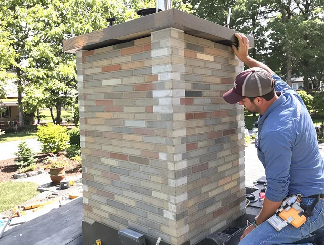 Kissimmee Chimney Sweep completing a modern chimney remodel in Kissimmee, FL