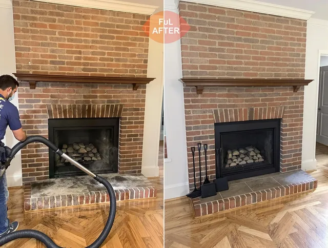 Kissimmee Chimney Sweep carefully sanitizing a fireplace in Kissimmee, FL