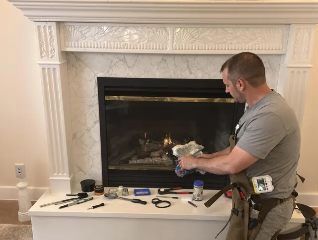 Kissimmee Chimney Sweep performing fireplace maintenance in Kissimmee, FL